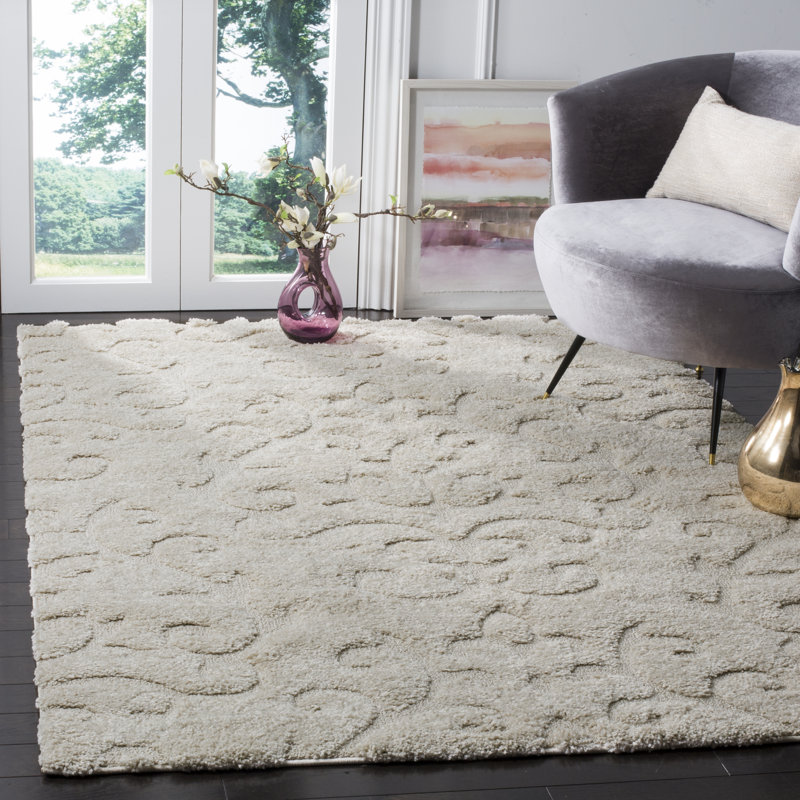 Charlton Home® Diederich Floral Beige Area Rug & Reviews Wayfair